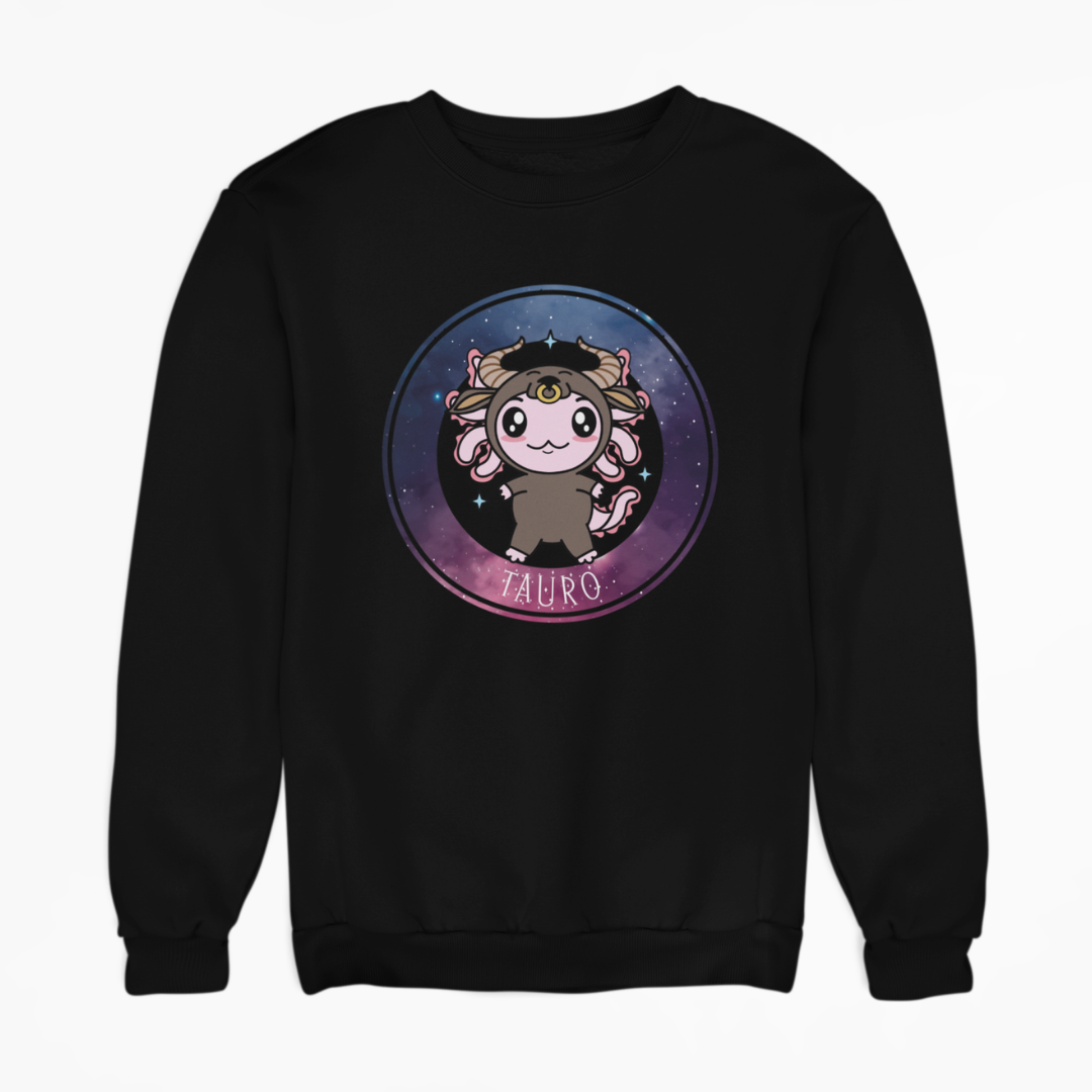 Sudadera Axolotzin Horóscopos Galaxy Tauro Ajolote Unisex