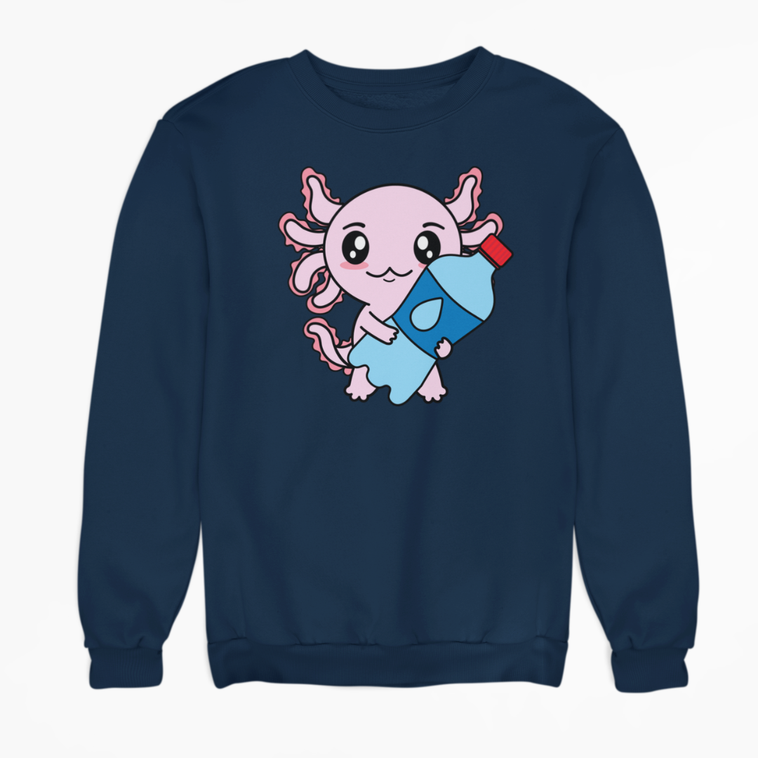 Sudadera Axolotzin Botella Agua Ajolote Unisex