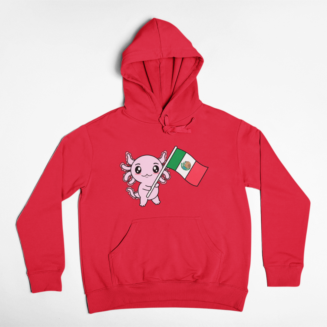 Hoodie Axolotzin Bandera Ajolote Unisex