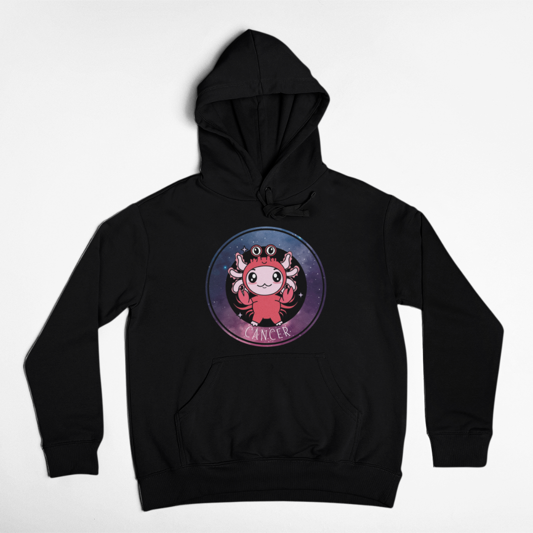 Hoodie Axolotzin Horóscopos Galaxy Cancer Ajolote Unisex