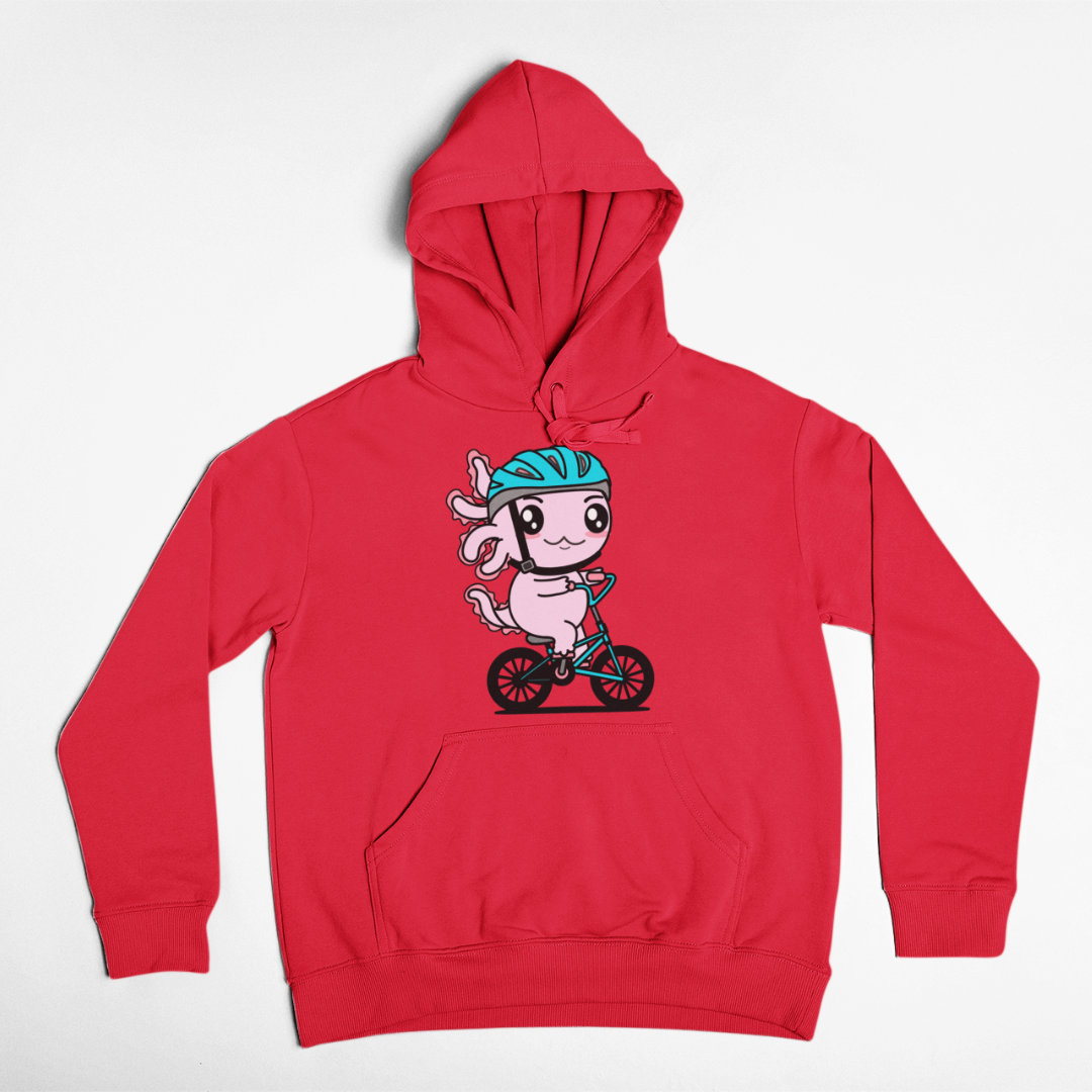 Hoodie Axolotzin Ciclista Ajolote Unisex