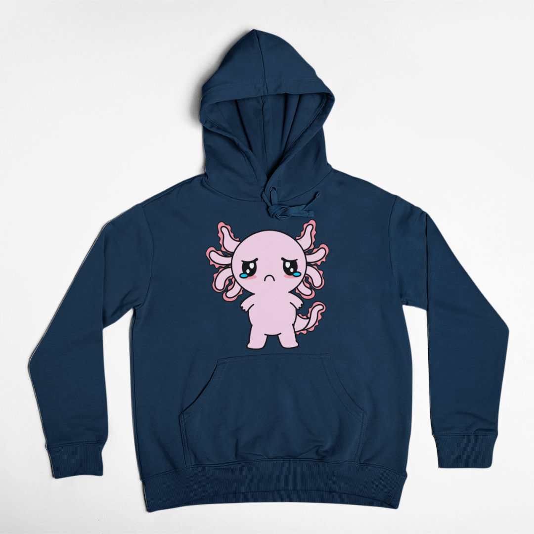 Hoodie Axolotzin Triste Ajolote Unisex