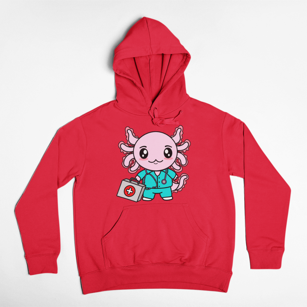 Hoodie Axolotzin Enfermero Ajolote Unisex