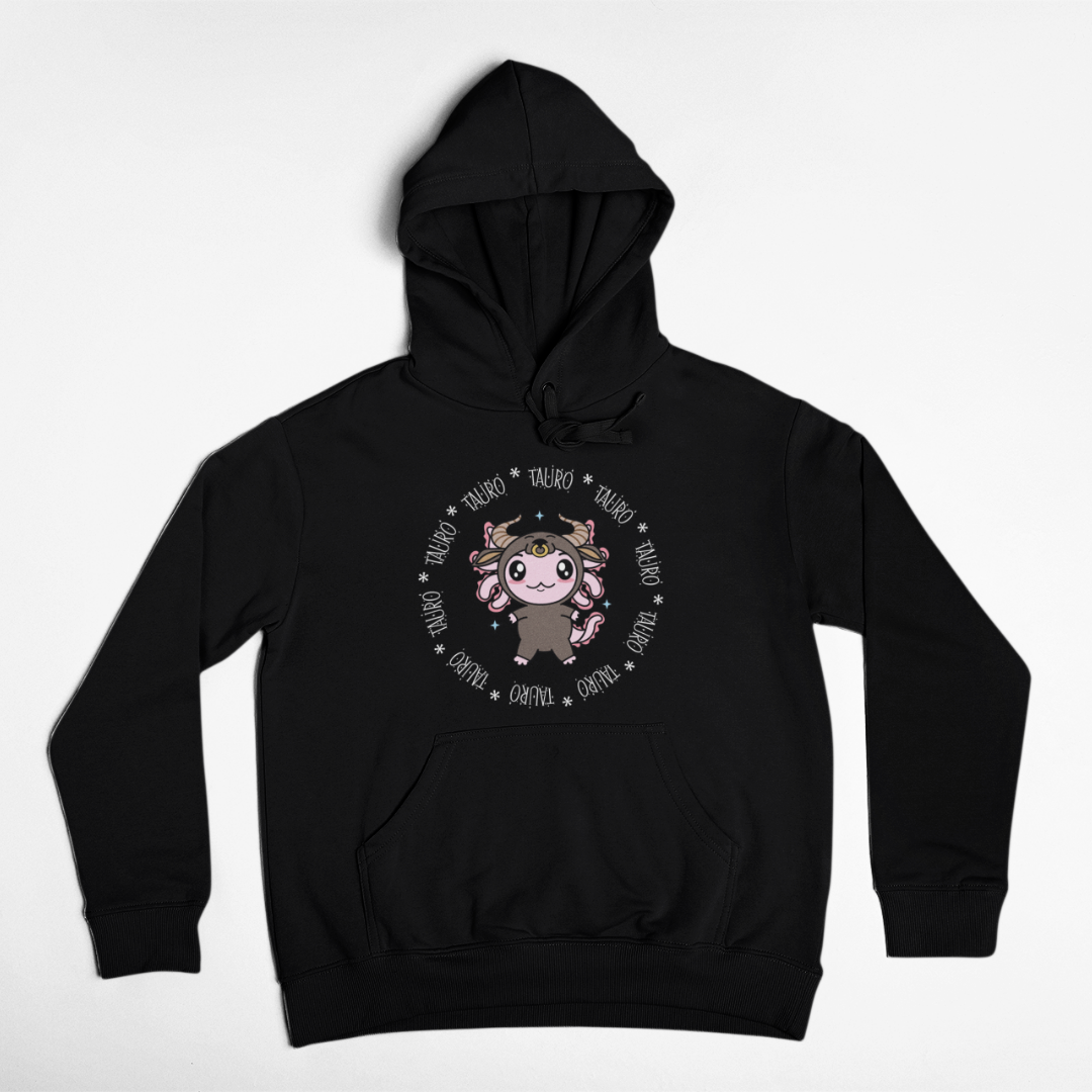 Hoodie Axolotzin Horóscopos Aro Tauro Ajolote Unisex