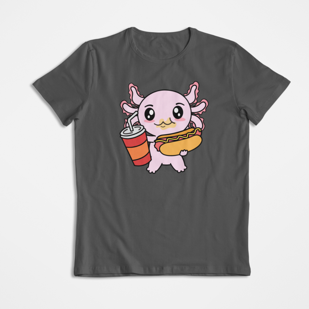 Playera Axolotzin Comiendo Jocho Ajolote