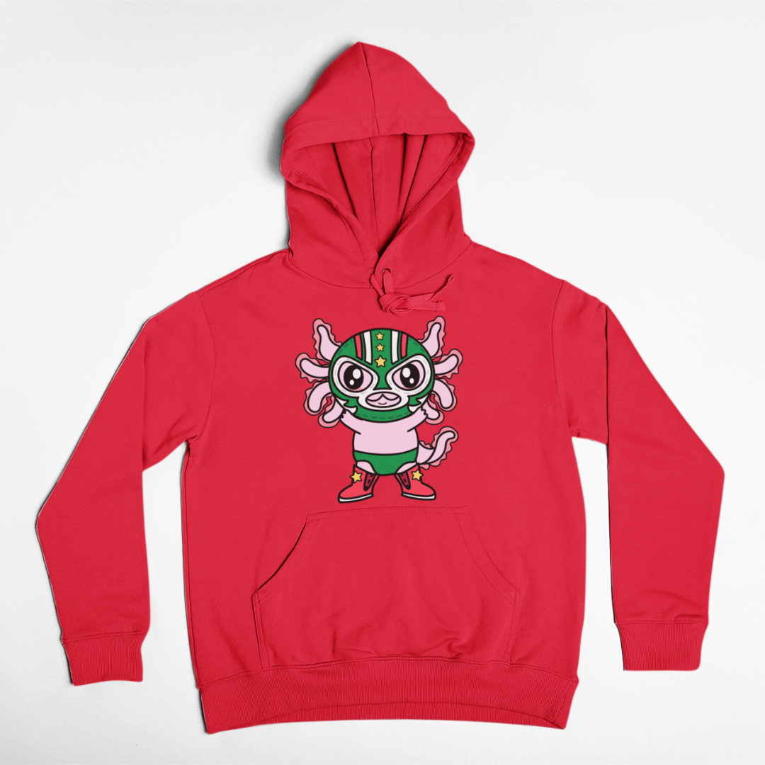 Hoodie Axolotzin Luchador Ajolote Unisex