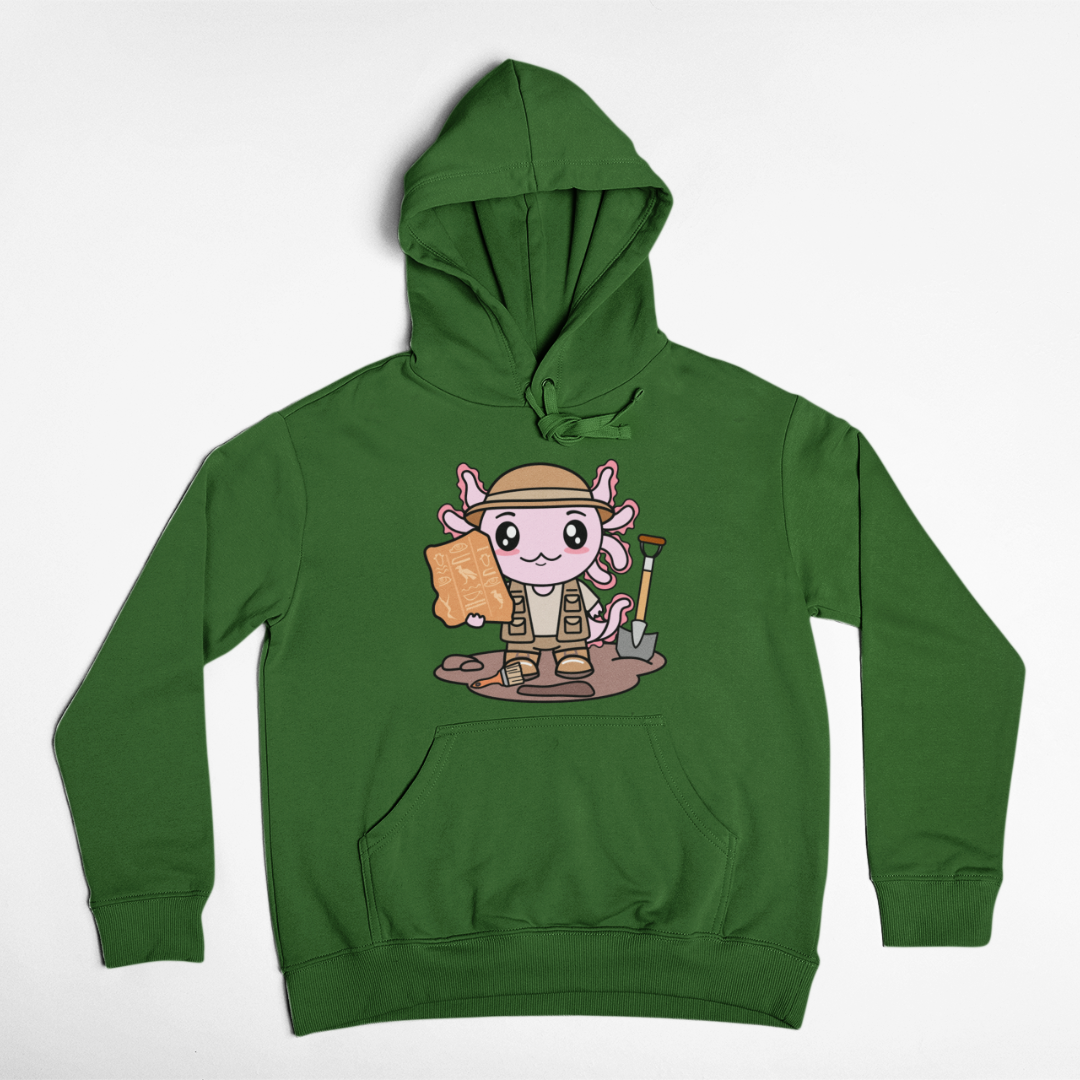 Hoodie Axolotzin Arqueologo Ajolote Unisex