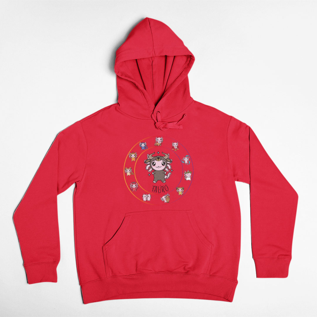 Hoodie Horóscopos Tauro Axolotzin Ajolote Unisex