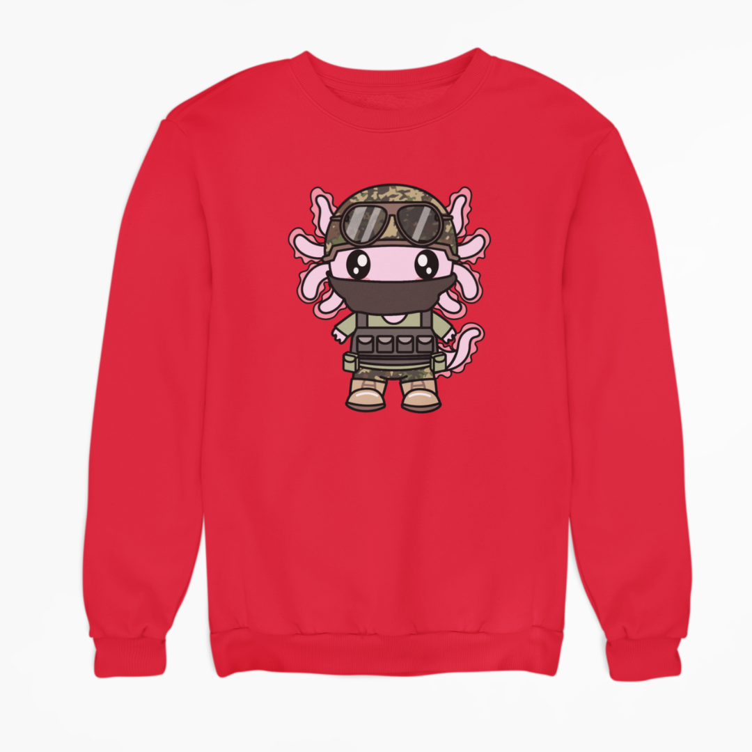 Sudadera Axolotzin Militar Ajolote Unisex