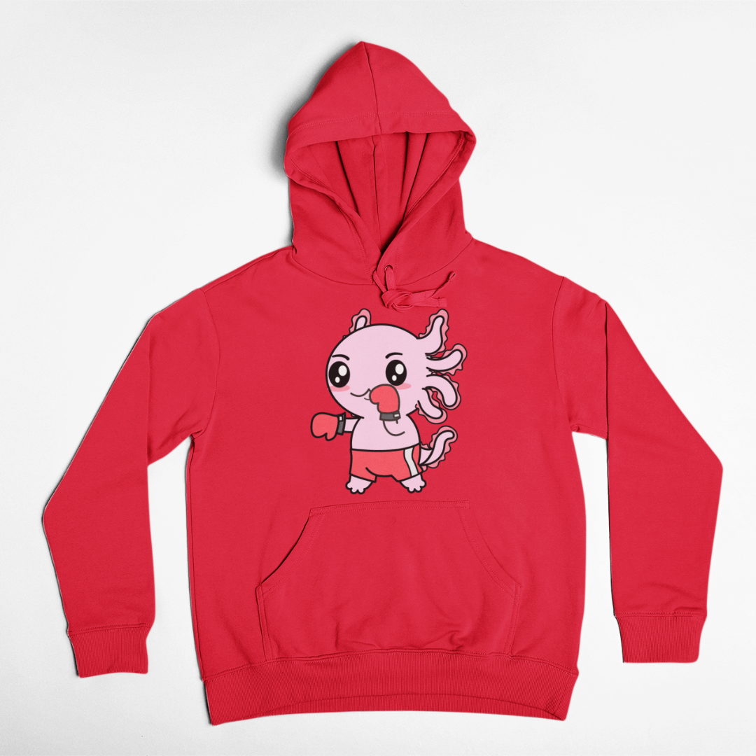 Hoodie Axolotzin Boxeador Ajolote Unisex