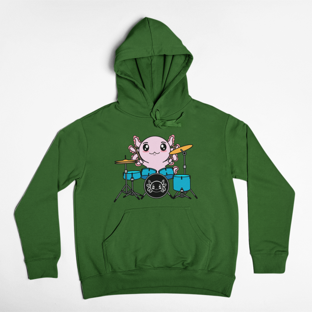 Hoodie Axolotzin Baterista Ajolote Unisex