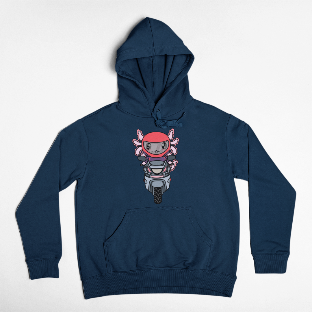 Hoodie Axolotzin Motoneta Ajolote Unisex