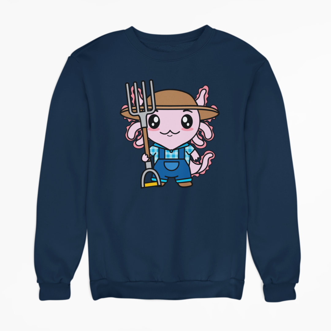 Sudadera Axolotzin Granjero Ajolote Unisex