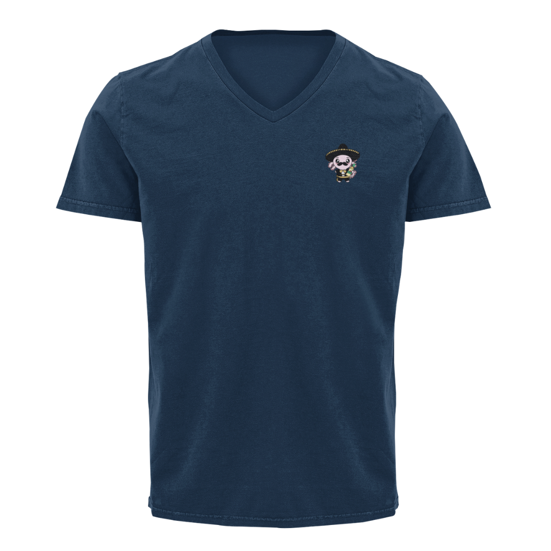 Playera Cuello V Axoloteria El Mariachi Ajolote Adulto