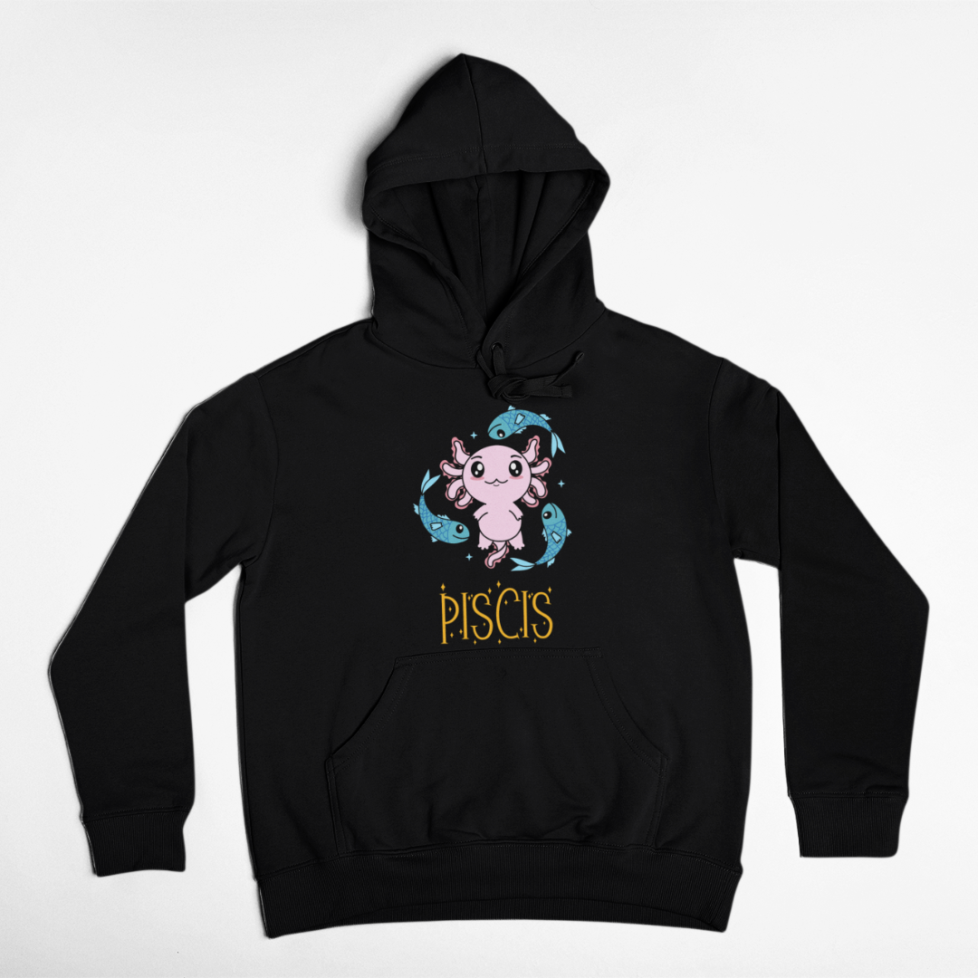 Hoodie Axolotzin Horóscopos Nombre Piscis Ajolote Unisex