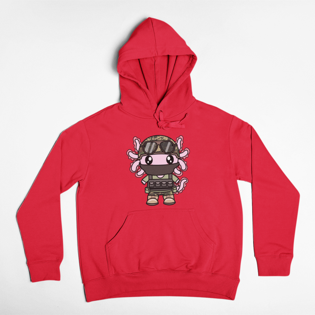 Hoodie Axolotzin Militar Ajolote Unisex