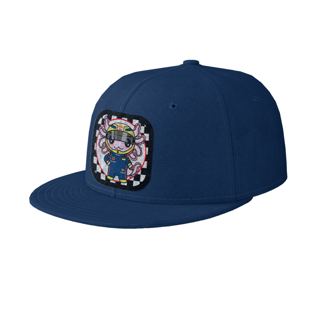 Gorra Unisex Plana Axolotzin Piloto De Carreras