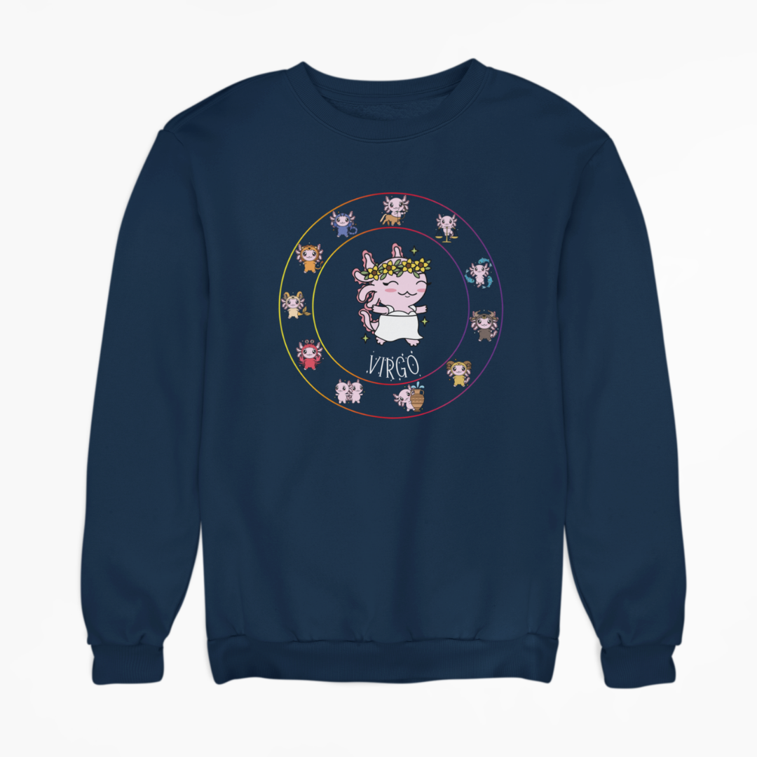Sudadera Horóscopos Virgo Axolotzin Ajolote Unisex