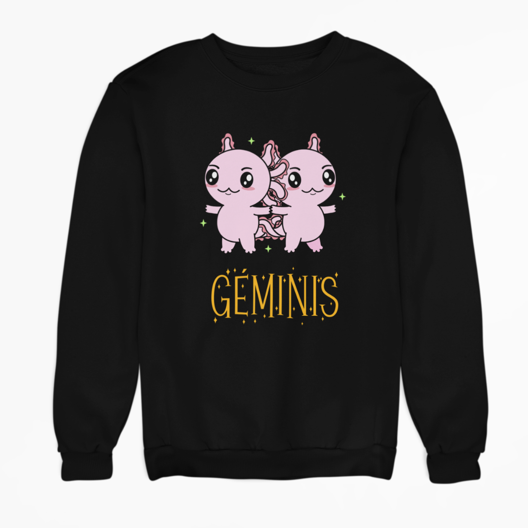 Sudadera Axolotzin Horóscopos Nombre Geminis Ajolote Unisex
