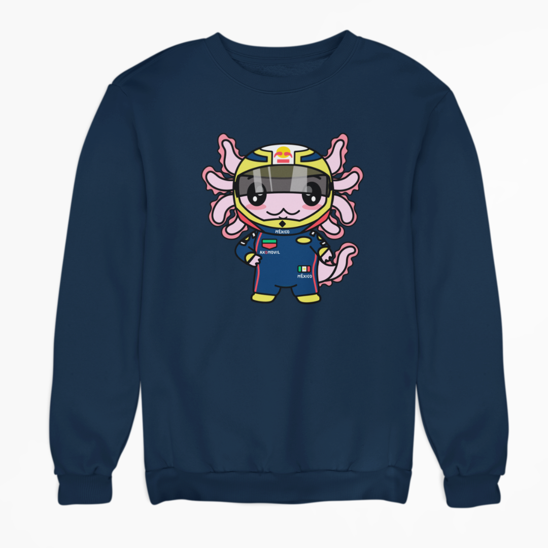 Sudadera Axolotzin Piloto De Carreras Ajolote Unisex