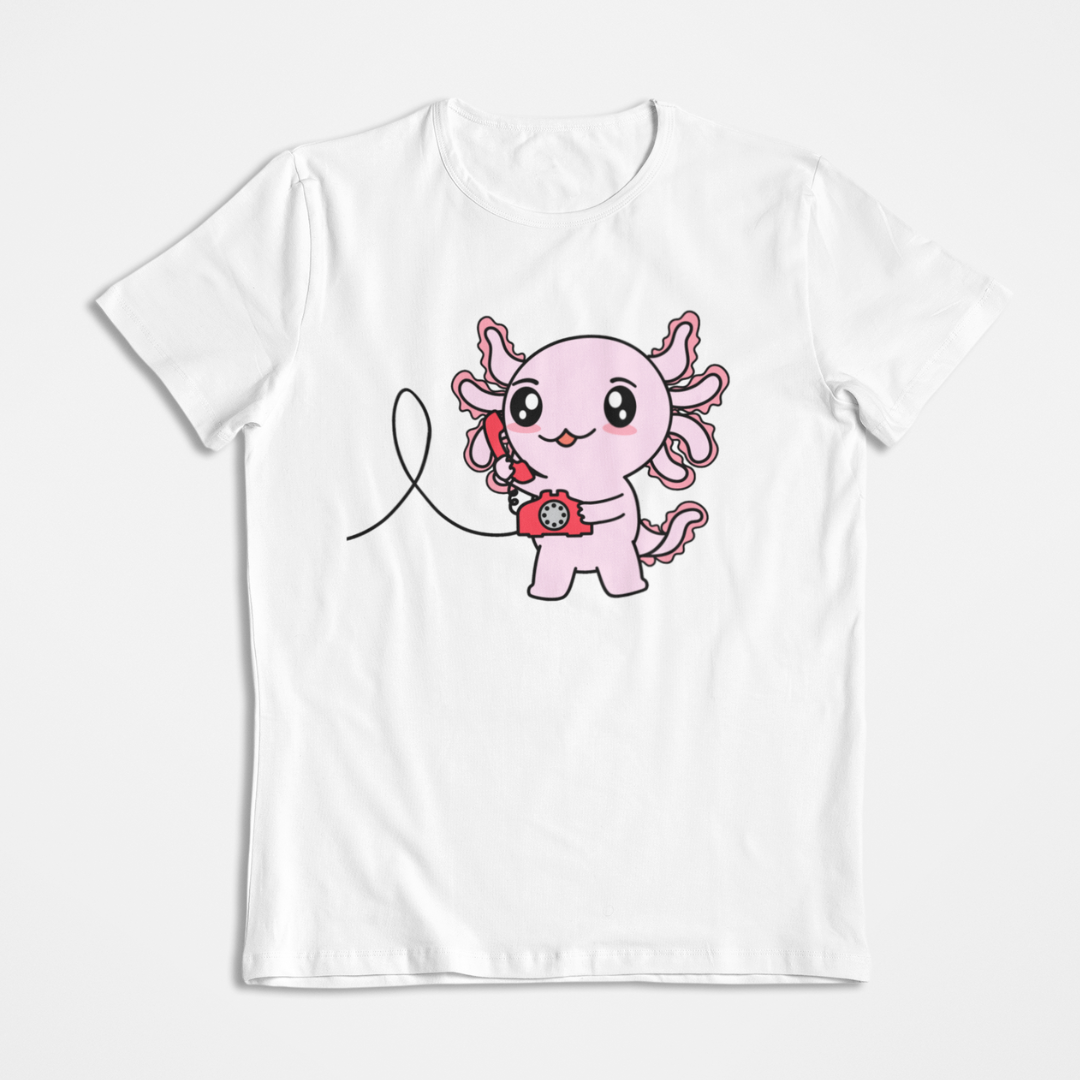Playera Axolotzin Telefono Ajolote