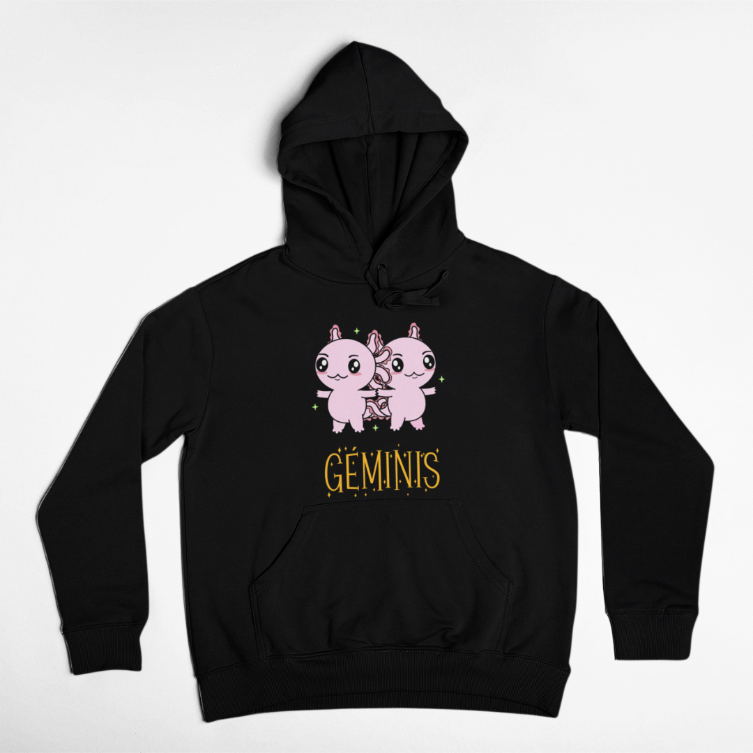 Hoodie Axolotzin Horóscopos Nombre Geminis Ajolote Unisex