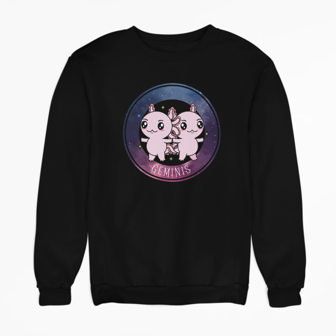 Sudadera Axolotzin Horóscopos Galaxy Geminis Ajolote Unisex