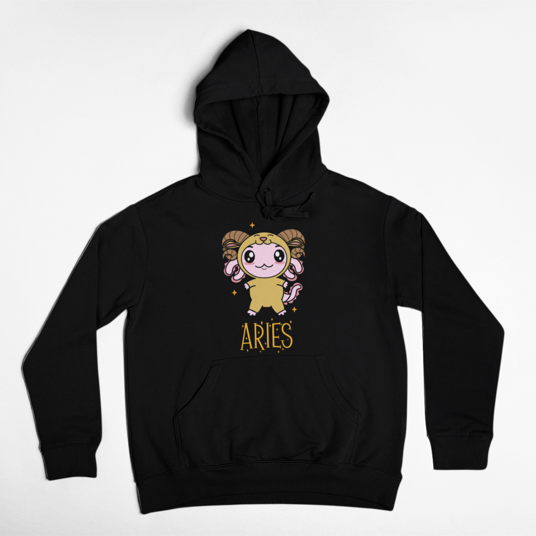 Hoodie Axolotzin Horóscopos Nombre Aries Ajolote Unisex