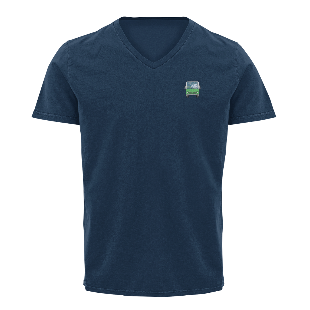 Playera Cuello V Axolotzin Microbusero Ajolote