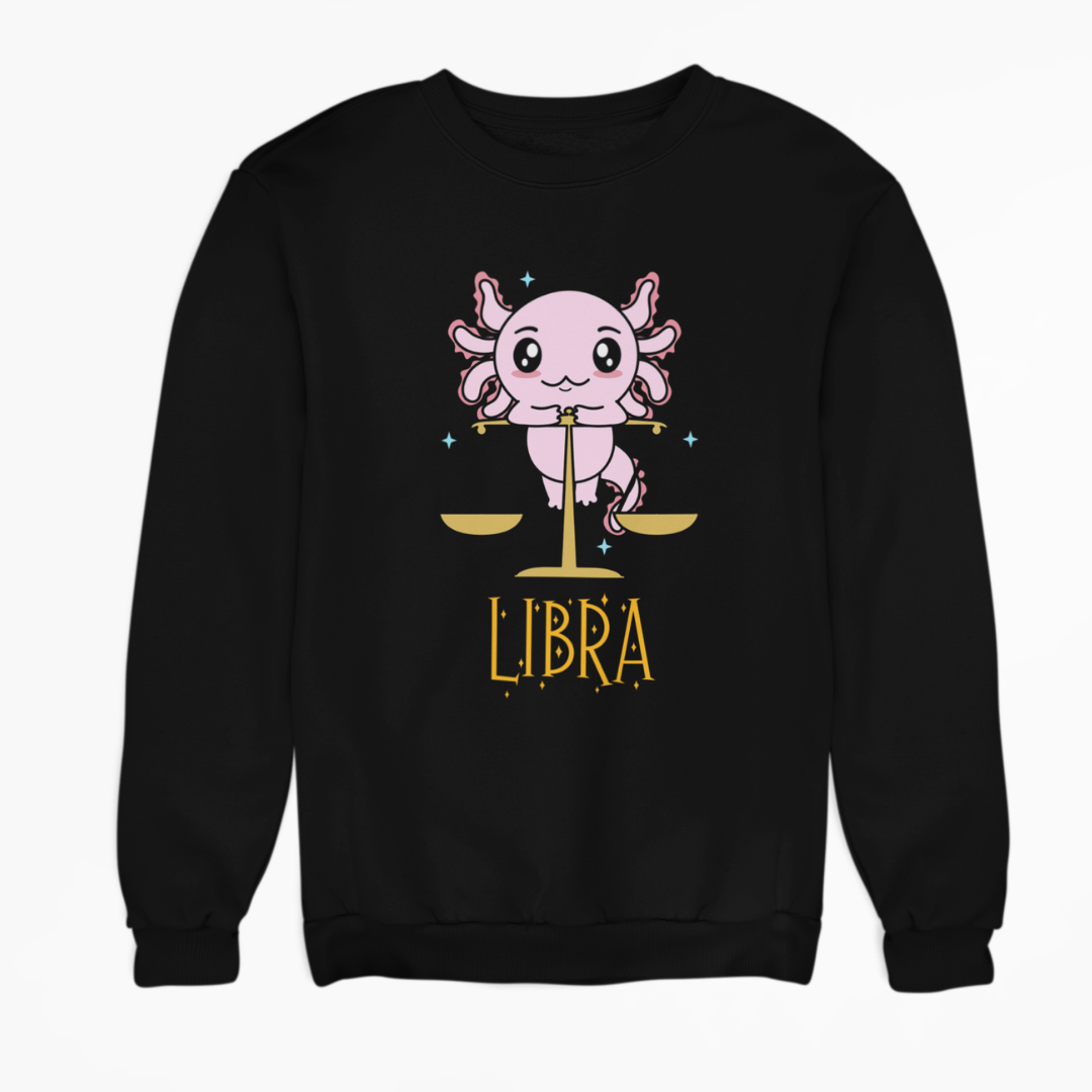Sudadera Axolotzin Horóscopos Nombre Libra Ajolote Unisex