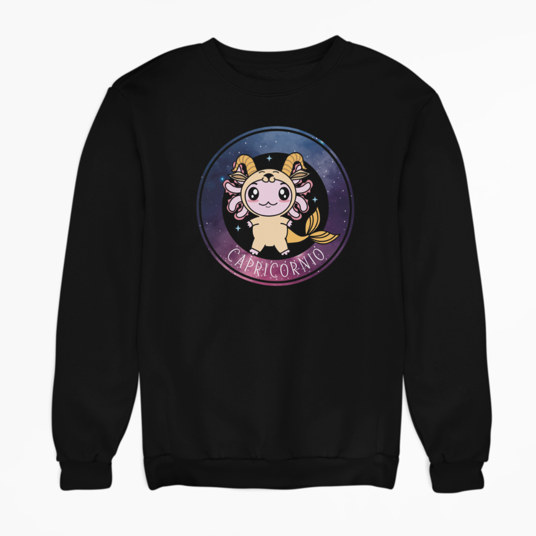 Sudadera Axolotzin Horóscopos Galaxy Capricornio Ajolote Unisex
