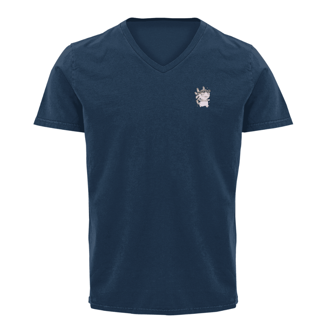 Playera Cuello V Horoscopos Virgo Axolotzin Ajolote Adulto