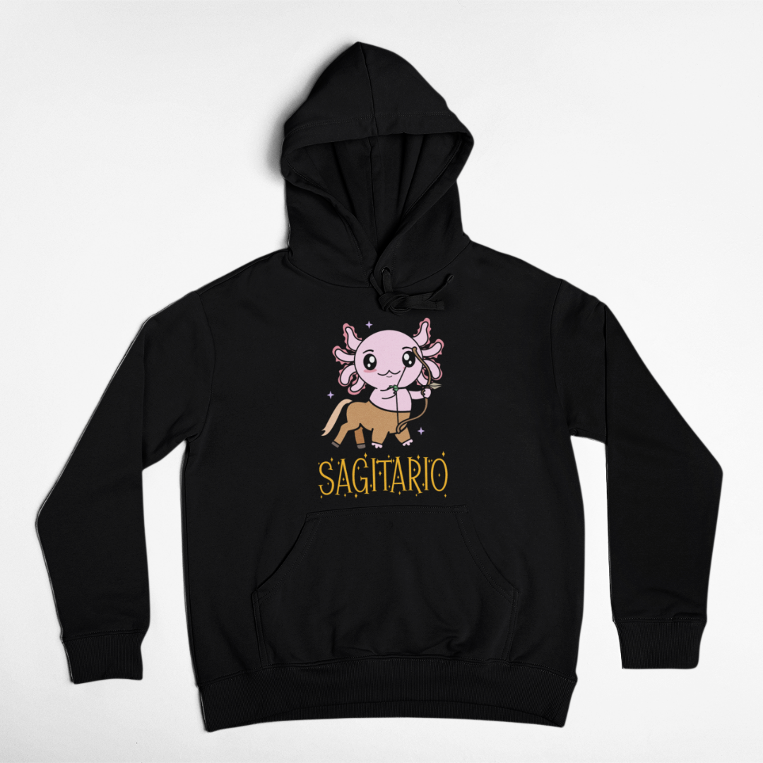 Hoodie Axolotzin Horóscopos Nombre Sagitario Ajolote Unisex