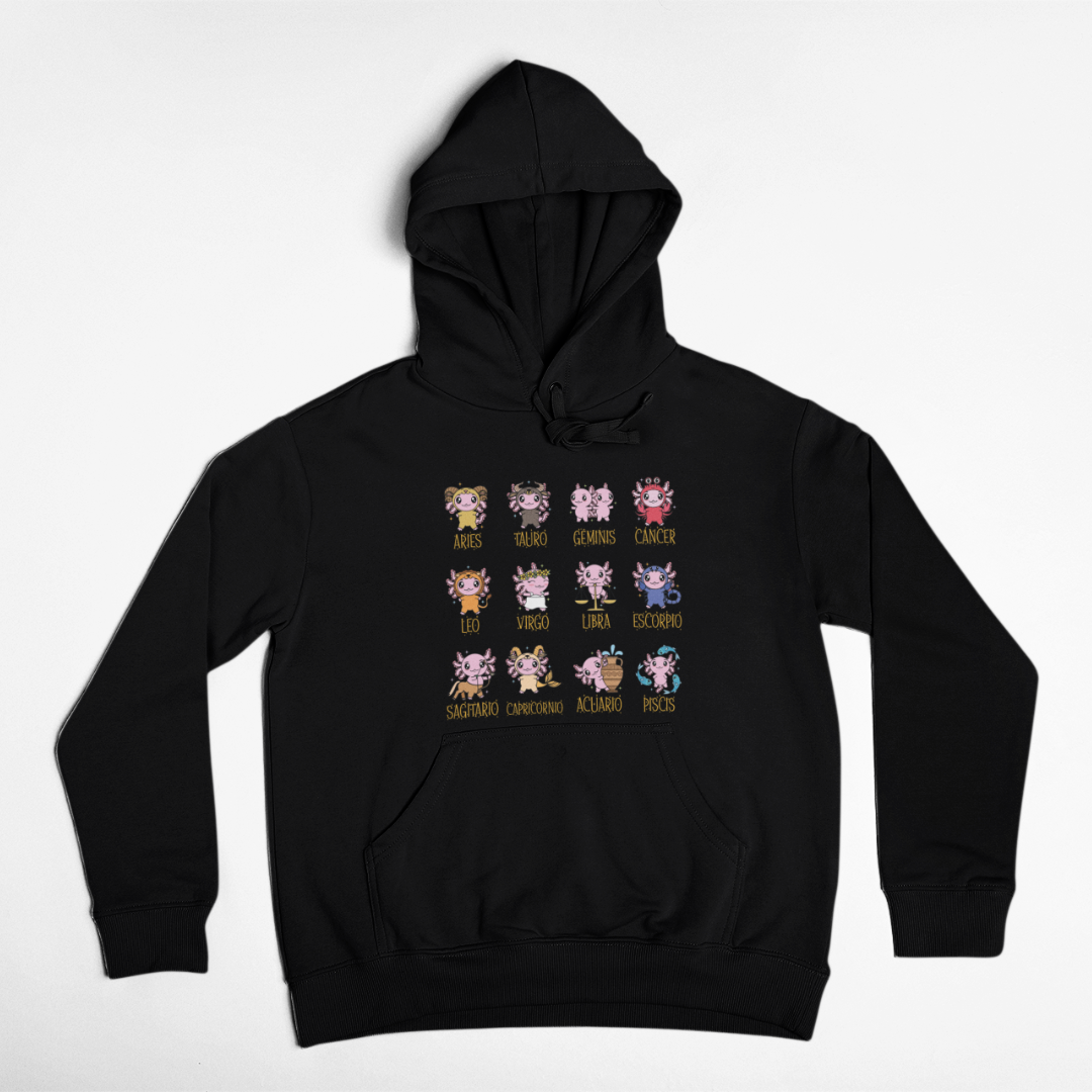 Hoodie Axolotzin Horóscopos Ajolote Unisex
