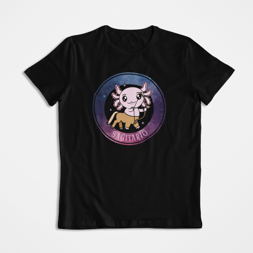 Playera Axolotzin Horoscopos Galaxy Sagitario Ajolote