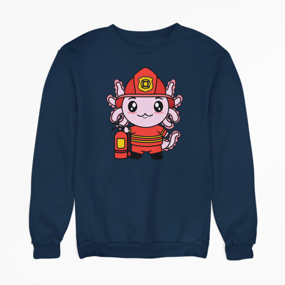 Sudadera Axolotzin Bombero Ajolote Unisex