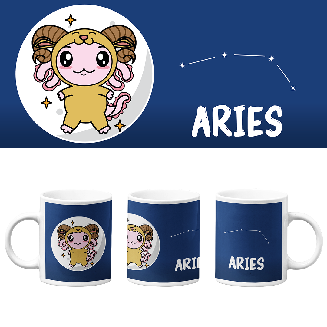 Taza Vers. 2 Axolotzin Horóscopos Aries Ajolote