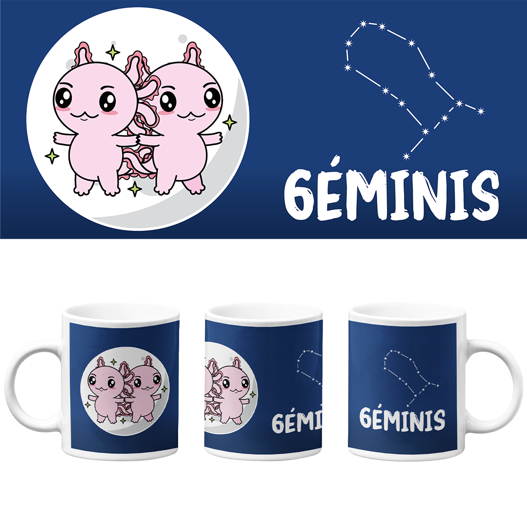 Taza Vers. 2 Axolotzin Horóscopos Géminis Ajolote