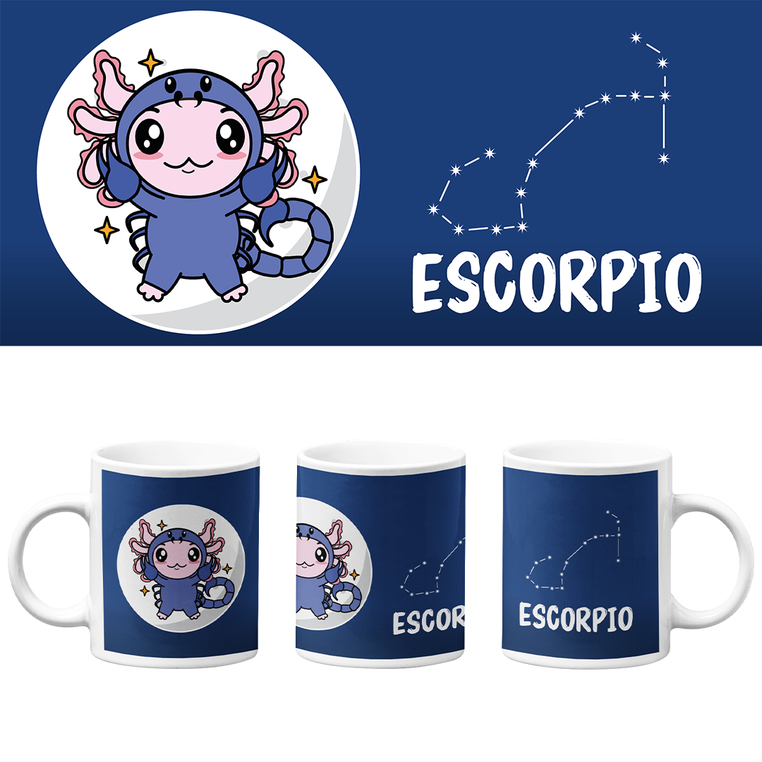 Taza Vers. 2 Axolotzin Horóscopos Escorpio Ajolote