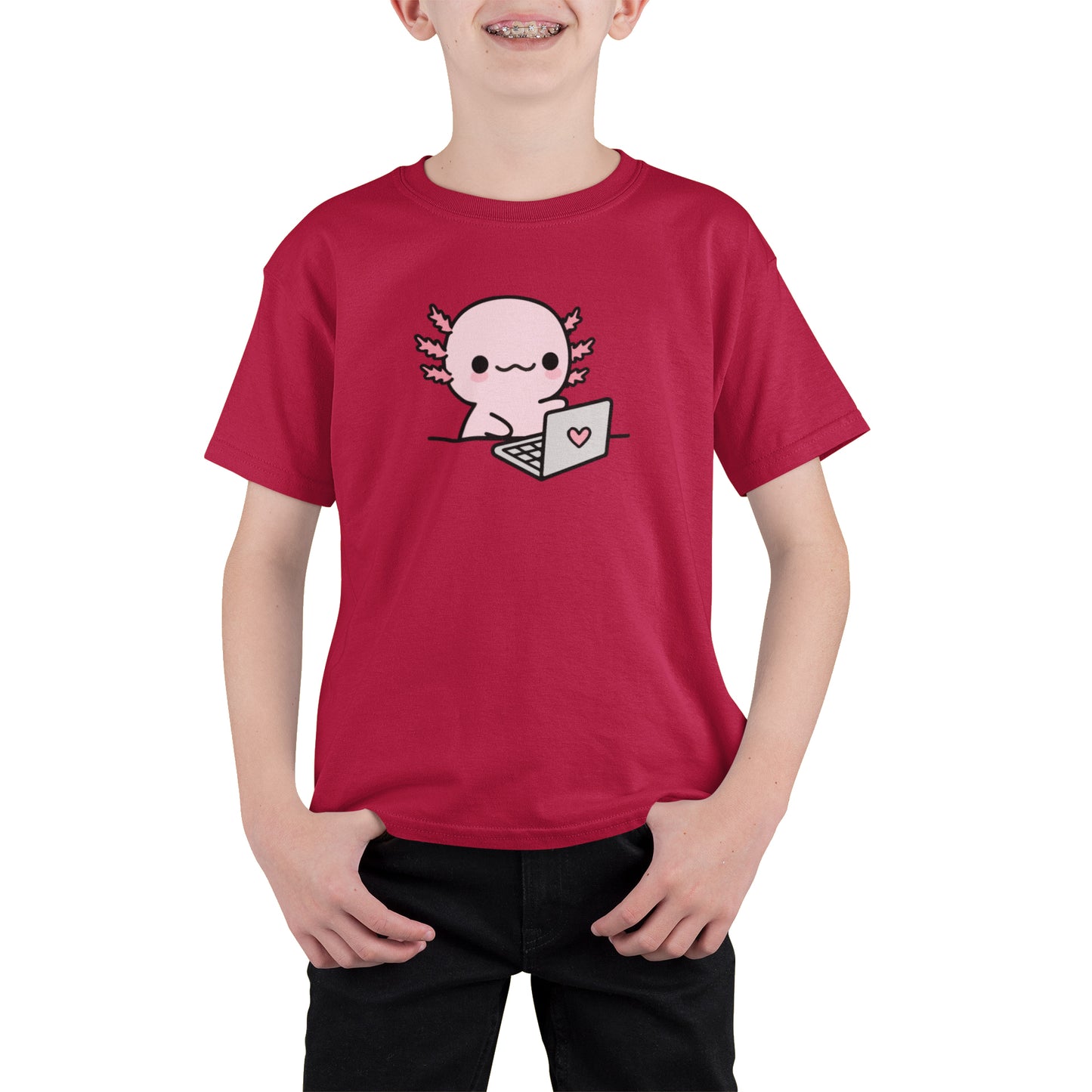 Playera Ajolote Trabajando Xo The Monster Adulto E Infantil
