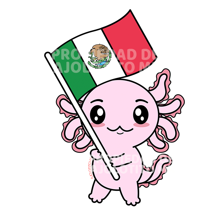 Sticker Axoloteria La Bandera Ajolote