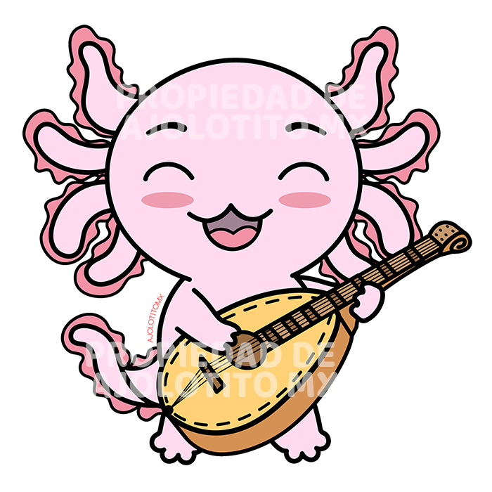 Sticker Axoloteria El Bandolón Ajolote