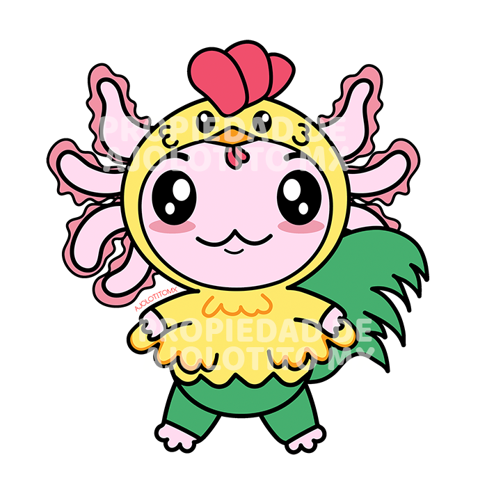 Sticker Axoloteria El Gallo Ajolote