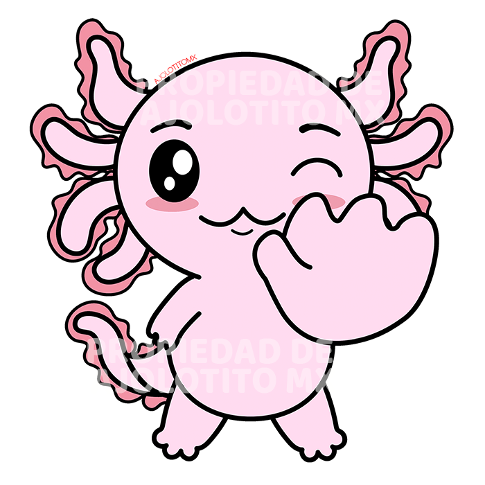Sticker Axoloteria La Mano Ajolote