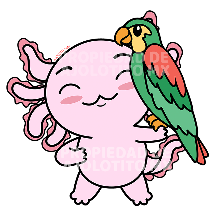 Sticker Axoloteria El Cotorro Ajolote