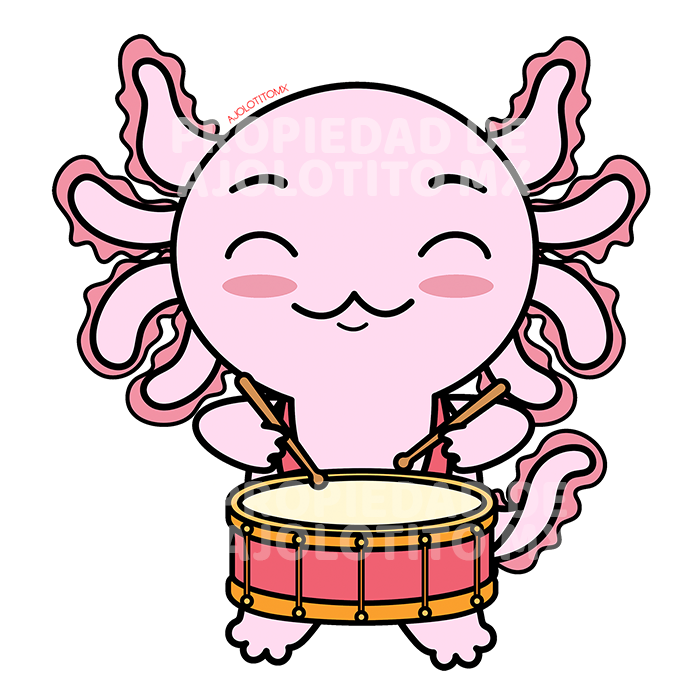 Sticker Axoloteria El Tambór Ajolote