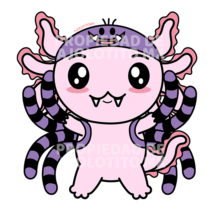 Sticker Axoloteria La Araña Ajolote