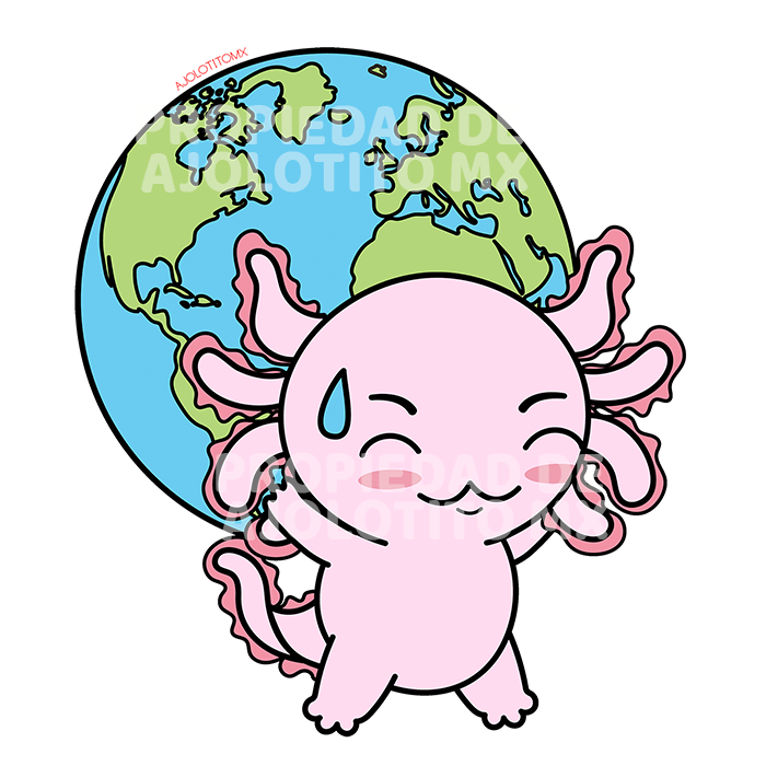 Sticker Axoloteria El Mundo Ajolote