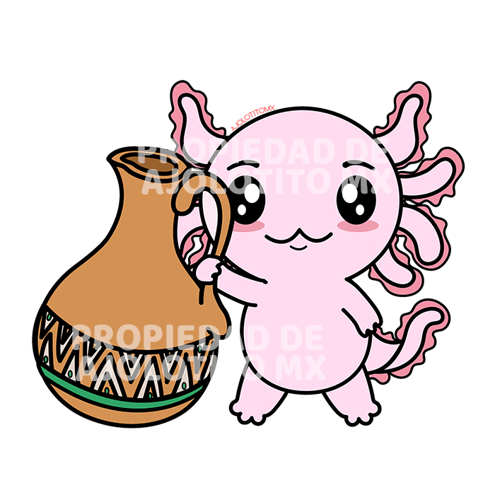 Sticker Axoloteria El Cantarito Ajolote