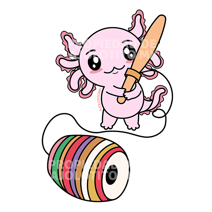 Sticker Axoloteria El Balero Ajolote